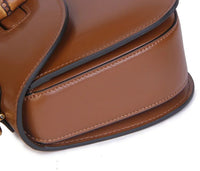 The Astor Bamboo Top-Handle Bag in Coffee