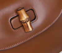 The Astor Bamboo Top-Handle Bag in Coffee