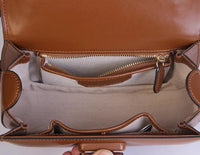 The Astor Bamboo Top-Handle Bag in Coffee