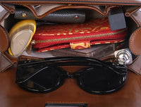 The Astor Bamboo Top-Handle Bag in Coffee