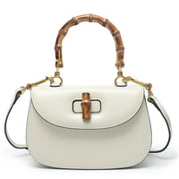 The Astor Bamboo Top-Handle Bag in Pearl