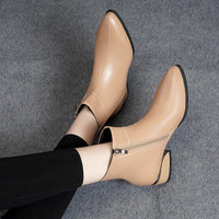 The Audrina Ankle Boot in Apricot