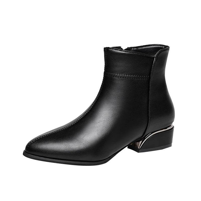 The Audrina Ankle Boot in Charcoal