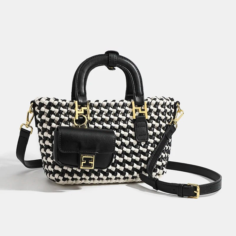 The Audrina Handwoven Purse in Yellow brown