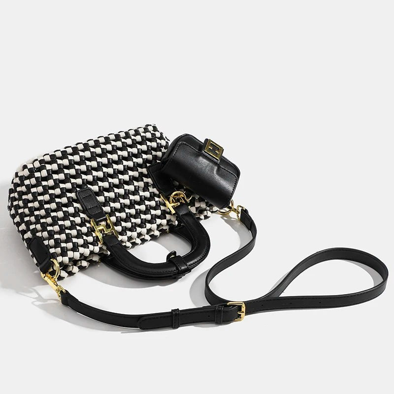 The Audrina Handwoven Purse in Yellow brown