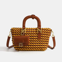 The Audrina Handwoven Purse in Yellow brown