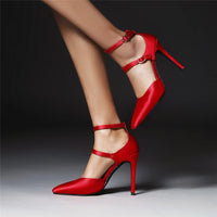 The Audrina Stiletto Heel in Crimson