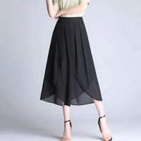The Bella Chiffon Pant in Charcoal