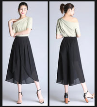 The Bella Chiffon Pant in Charcoal