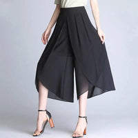 The Bella Chiffon Pant in Charcoal
