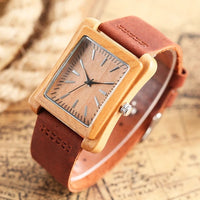 The Bernadette Bamboo Watch, 38mm in Bamboo & Cherry