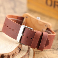 The Bernadette Bamboo Watch, 38mm in Bamboo & Cherry