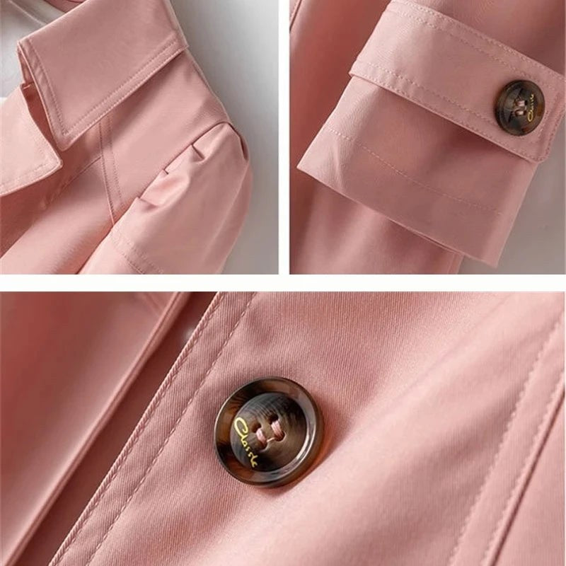 The Bernadette Trench Coat in Rose Pink