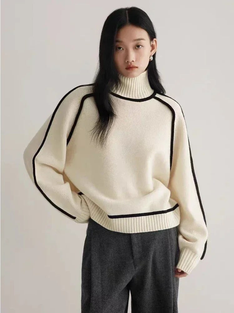The Bernadette Turtleneck in Pearl