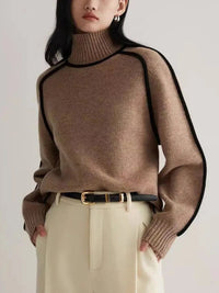 The Bernadette Turtleneck in Sienna Brown