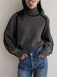 The Bernadette Turtleneck in Slate Gray