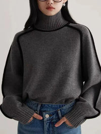 The Bernadette Turtleneck in Slate Gray