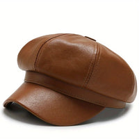 The Bianca Baker Boy Cap in Sienna Brown