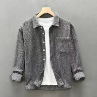 The Brighton Bouclé Button-down in Charcoal