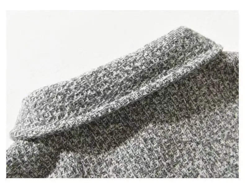 The Brighton Bouclé Button-down in Slate Gray
