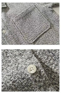 The Brighton Bouclé Button-down in Slate Gray
