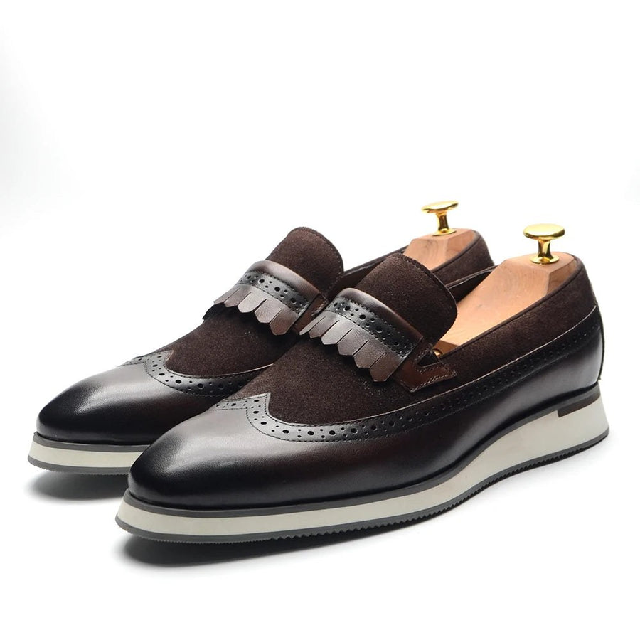 The Caldaro Kiltie Loafers in Espresso Brown