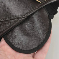 The Carlo Leather Cap in Charcoal