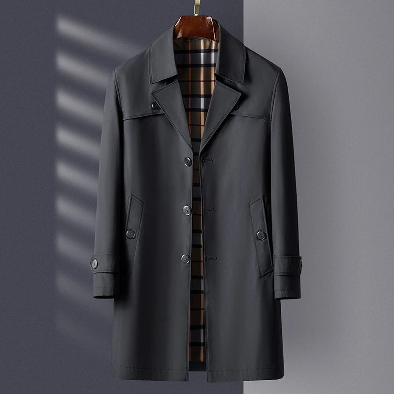 The Carlo Trench Coat in Charcoal