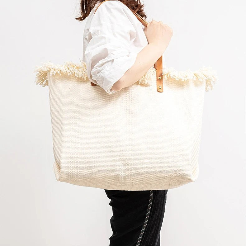 The Catalina Tote in Pearl