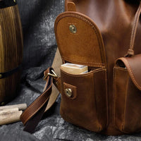The Cavalier Leather Backpack in Cognac