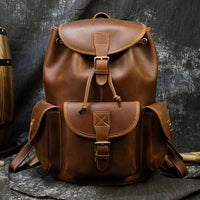 The Cavalier Leather Backpack in Cognac