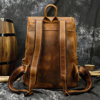 The Cavalier Leather Backpack in Ebony
