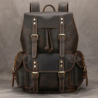 The Cavalier Leather Backpack in Ebony