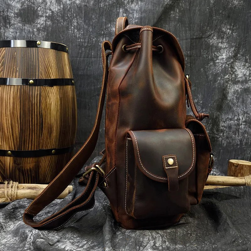 The Cavalier Leather Backpack in Espresso