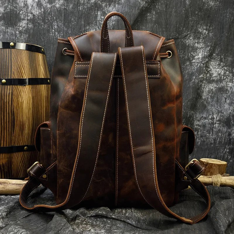 The Cavalier Leather Backpack in Espresso