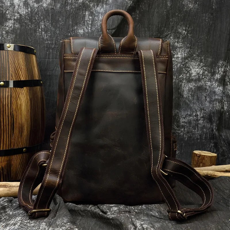 The Cavalier Leather Backpack in Espresso