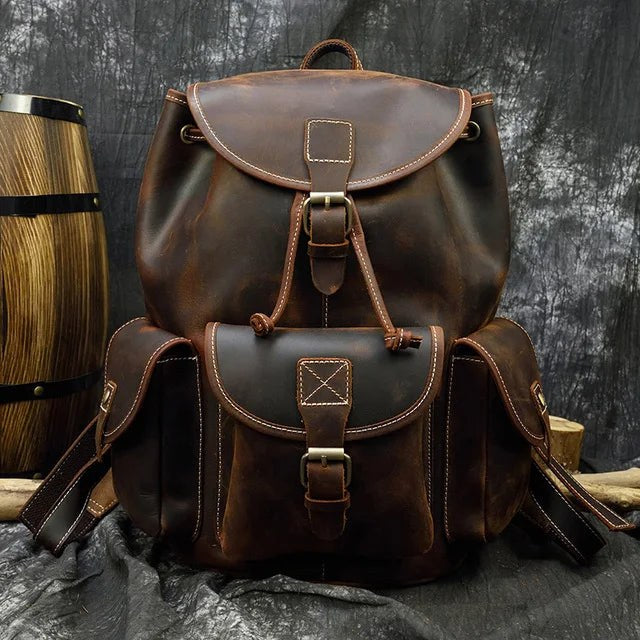 The Cavalier Leather Backpack in Espresso
