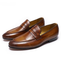 The Classic Palermo Penny Loafer in Sienna Brown