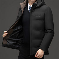 The Dario Duck Down Jacket in Charcoal