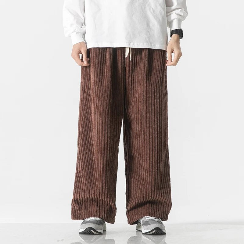 The Easy Street Corduroy Sweatpants in Espresso Brown