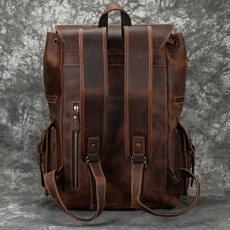 The Elan Prestige Backpack in Red Brown