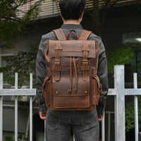The Elan Prestige Backpack in Red Brown