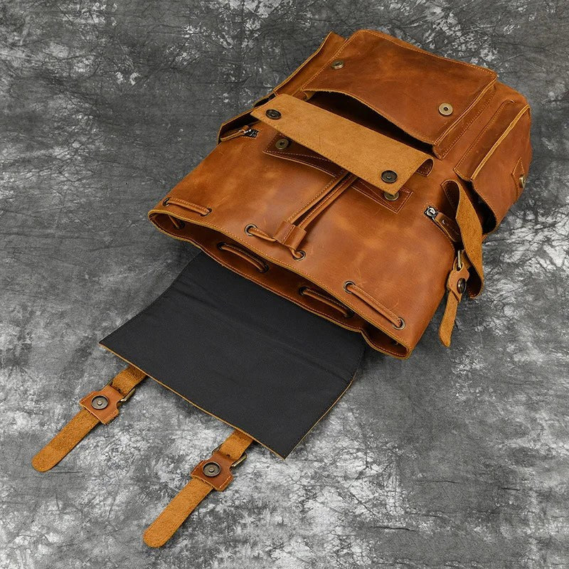 The Elan Prestige Backpack in Sienna Brown