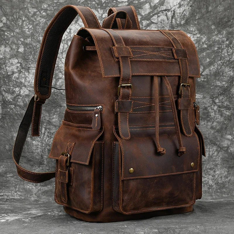 The Elan Prestige Backpack in Sienna Brown