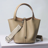 The Elora Leather Tote Bag in Violet