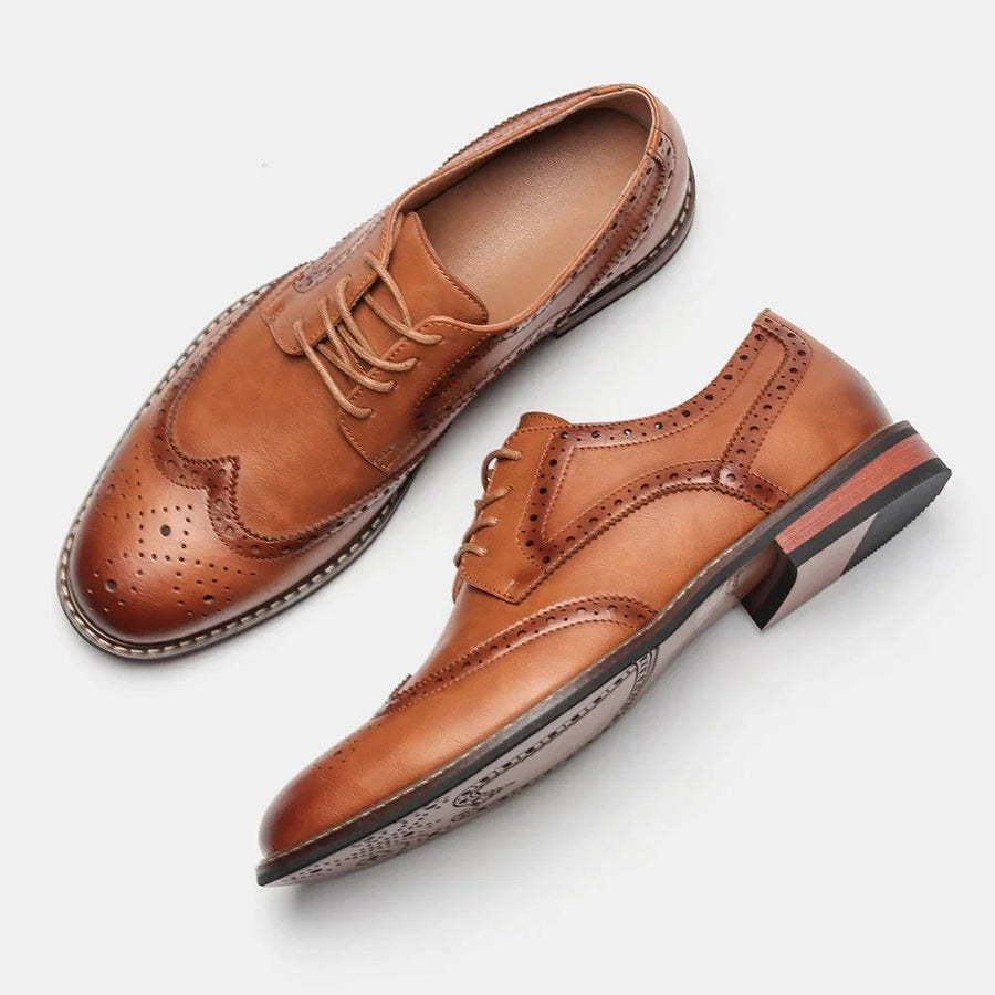 The Geneva Wingtip Derby in Sienna Brown