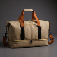 The Getaway Drop Bottom Duffel in Khaki