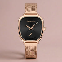 The Hannah Wristwatch, 34mm in Rose Gold Charcoal