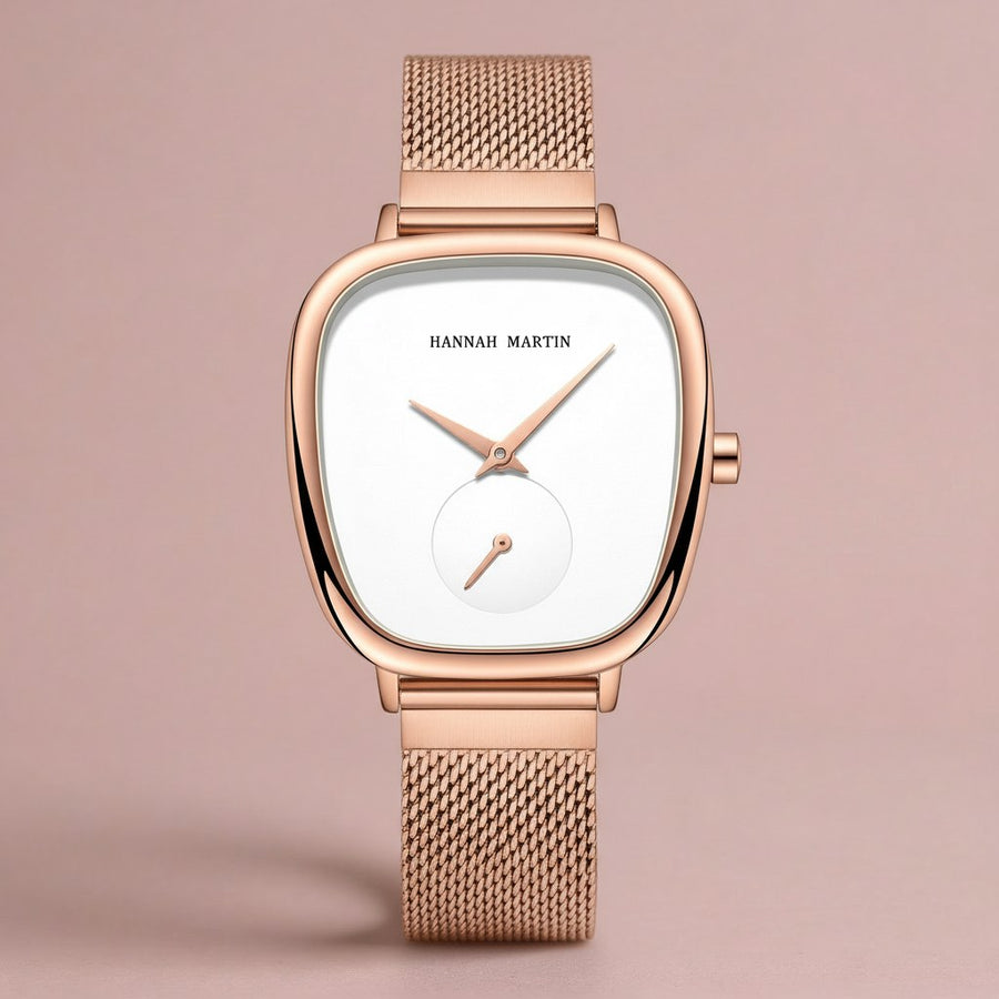 The Hannah Wristwatch, 34mm in Rose Gold Pearl