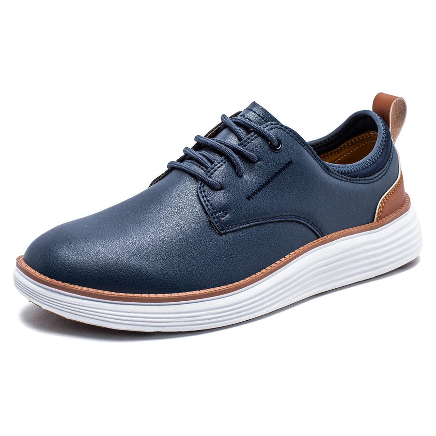 The Hudson Leather Sneaker in Royal Blue